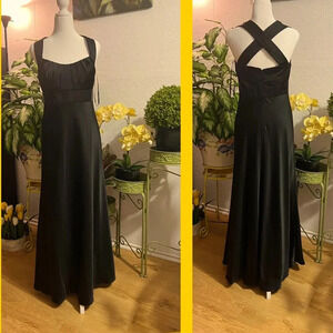 Calvin Klein beautiful sleeveless evening dress, sequined waistband